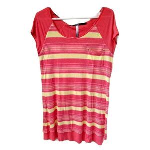 Kensie Heather Dragon Fruit Midi T-Shirt Dress